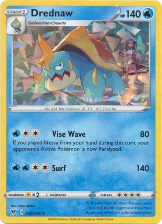 Vivid Voltage Pokemon TCG Details about   DREDNAW Theme Deck Cracked Ice Exclusive Card